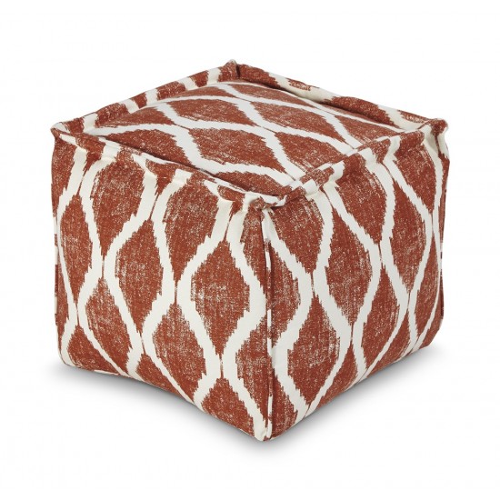 Milange effect printed pouf