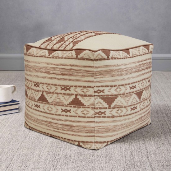 Kilim design printed pouf