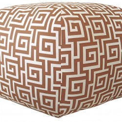 Abstract design printed pouf