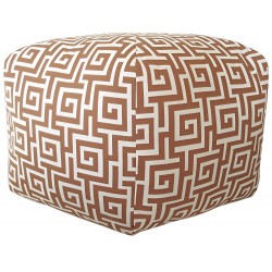 Abstract design printed pouf