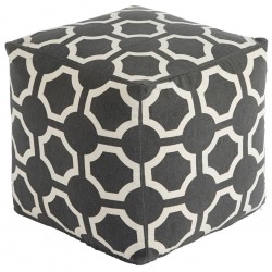 Geometrical design printing pouf 