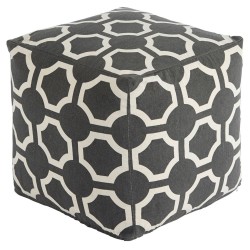 Geometrical design printing pouf 