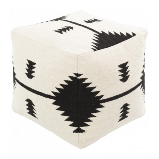 Kilim design printed pouf