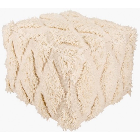 Woven textured pouf