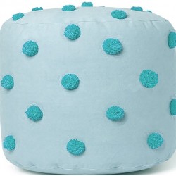 Woven textured pouf