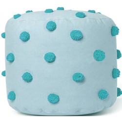 Woven textured pouf