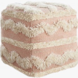 Slub textured pouf