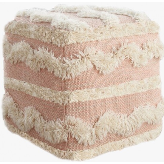 Slub textured pouf