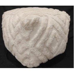 cotton woven pouf
