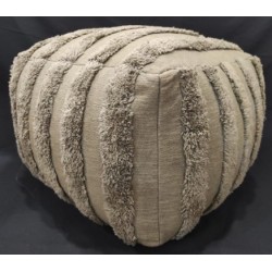 cotton woven pouf