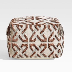 cotton woven pouf